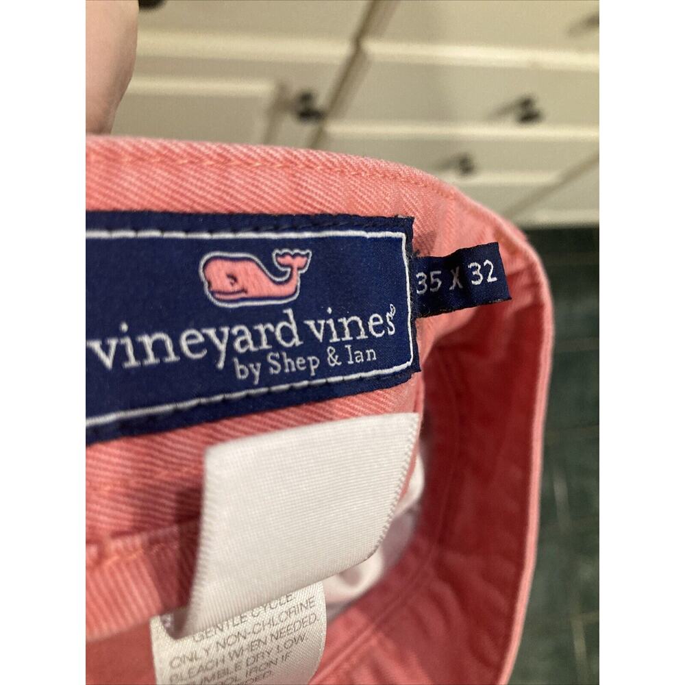Vineyard Vines Men’s Chinos Club Pants Size 35x32 Salmon Pink Nantucket Red - Picture 5 of 5